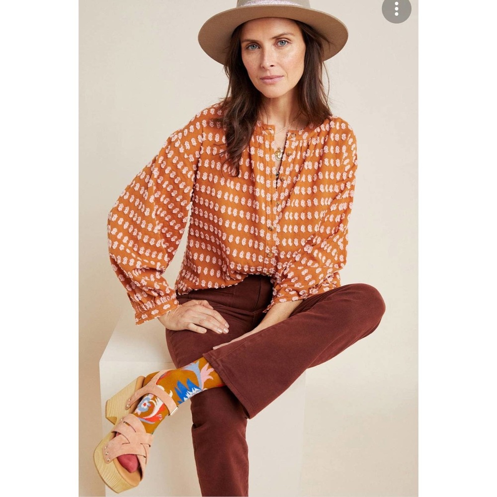 Anthropologie pilcro Tavi textured Blouse